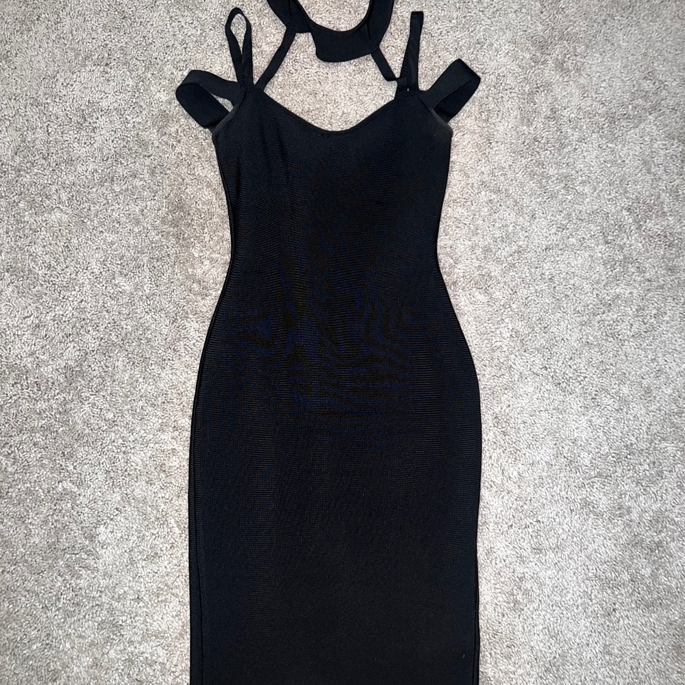 Black bandage dress